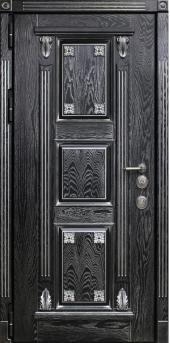 Дверь Престиж-термо Калининград-3 ,черное серебро снаружи
